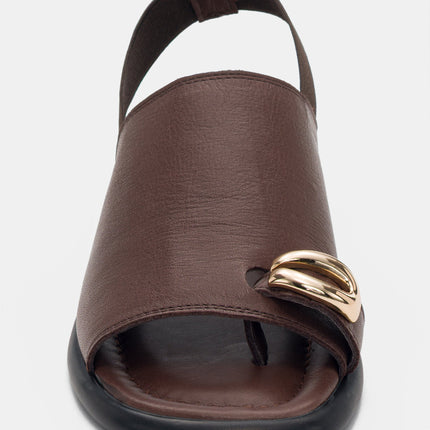 Fatima Sandal Genuine Leather - Brown