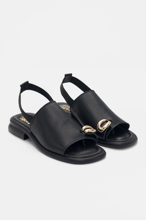 Fatima Sandal Genuine Leather - Black
