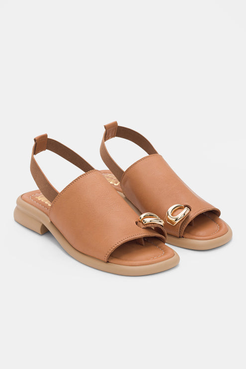 Fatima Sandal genuine Leather - Taba
