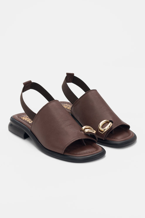 Fatima Sandal Genuine Leather - Brown