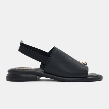 Fatima Sandal Genuine Leather - Black