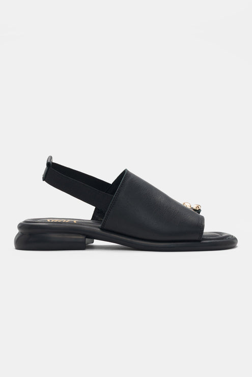 Fatima Sandal Genuine Leather - Black