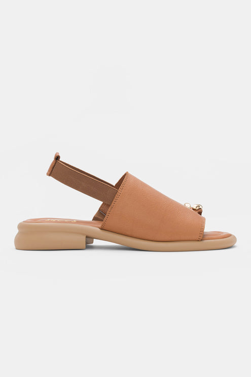 Fatima Sandal genuine Leather - Taba