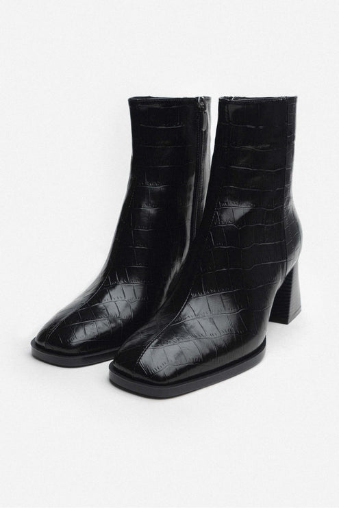 darelis boot - black kroko