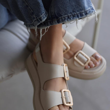 Luna Sandal  - Ecru