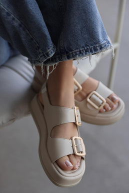 Luna Sandal  - Ecru